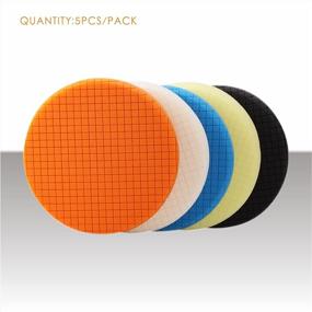 img 3 attached to 🚗 SPTA Buffing Polishing Pads Set - 6.5 Inch Face for 6 Inch Backing Plate, Compound Buffing Sponge Pads Kit for Car Buffer Polisher: Cut, Polish, and Wax with Ease
