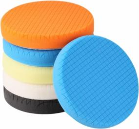 img 4 attached to 🚗 SPTA Buffing Polishing Pads Set - 6.5 Inch Face for 6 Inch Backing Plate, Compound Buffing Sponge Pads Kit for Car Buffer Polisher: Cut, Polish, and Wax with Ease