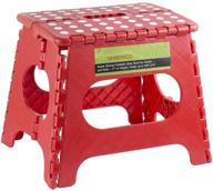 🔴 red 11-inch super strong foldable step stool for adults and kids by greenco logo