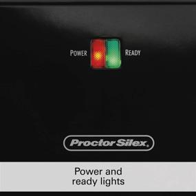 img 1 attached to Proctor Silex Compact 4-Slice Non-Stick Belgian Waffle Maker, Black (26051) – Indicator Lights