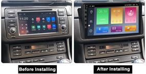 img 1 attached to 🚗 Android 11 Car Stereo for BMW 3 Series E46 - 9-Inch Head Unit with BT/WiFi/Microphone/Mirror Link/Steering Wheel Control