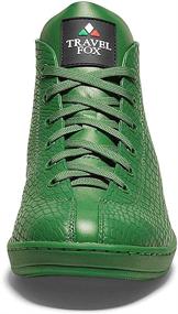 img 2 attached to 🕷️ Men's Spider Leather High Top Shoes by TRAVEL FOX