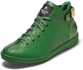 img 4 attached to 🕷️ Men's Spider Leather High Top Shoes by TRAVEL FOX