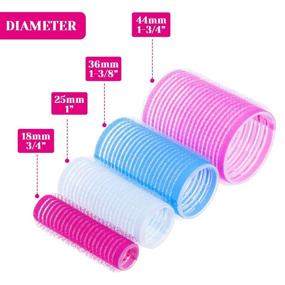 img 1 attached to 💇 Anezus 60 Pcs Hair Rollers Self Grip Set - Perfect Hair Curlers with Double Prong Clips for Women & Men Hairdressing