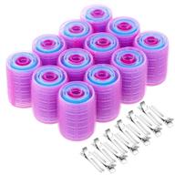 💇 anezus 60 pcs hair rollers self grip set - perfect hair curlers with double prong clips for women & men hairdressing logo