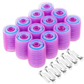 img 4 attached to 💇 Anezus 60 Pcs Hair Rollers Self Grip Set - Perfect Hair Curlers with Double Prong Clips for Women & Men Hairdressing