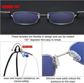 img 1 attached to 👓 Revolutionary Reading Glasses with Blue Light Blocking Technology: Perfect for Men and Women, Computer Readers with Lightweight Frame, Spring Hinges, and Blue Coating Lenses