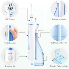 img 1 attached to 💧 Cordless Water Dental Flosser for Teeth – 4 Modes Oral Irrigator, Portable & Rechargeable IPX7 Waterproof Water Teeth Cleaner Picks for Home & Travel – Oral Care Water Flosser