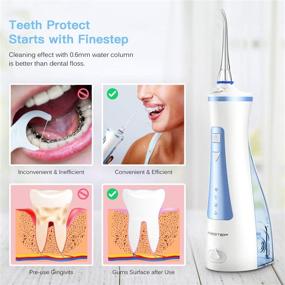 img 3 attached to 💧 Cordless Water Dental Flosser for Teeth – 4 Modes Oral Irrigator, Portable & Rechargeable IPX7 Waterproof Water Teeth Cleaner Picks for Home & Travel – Oral Care Water Flosser