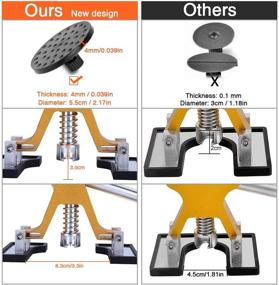 img 2 attached to 🔧 45 предметов Золотистого набора инструментов для безопасного удаления вмятин без окрашивания – регулируемая ширина, набор для удаления вмятин на автомобиле – мостовой тягач, пистолет для клея для кузова автомобиля, мотоцикла, холодильника.
