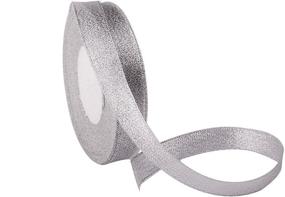 img 1 attached to Feyarl Glitter Metallic Silver Ribbon: Premium Sparkly Ribbon for Crafts, Sewing, Gifts, Weddings, Parties and More!