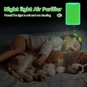 img 2 attached to 🍃 Home Air Purifier Plug in, Mini Air Purifier Plug in for Bedroom, Hotel, Office - Green (1PC)