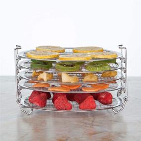 img 2 attached to 🍽️ Food Grade Stainless Steel Kispog Dehydrator Rack for Ninja Foodi 6.5 & 8 qt and Instant Pot Duo Crisp 8 qt