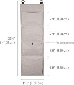 img 3 attached to 🏡 Bigso Soft Hang Up Hanging Wall Storage Organizer, Beige - Convenient & Spacious Storage Solution for Your Home