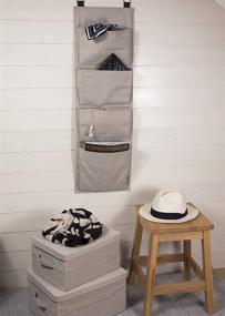 img 1 attached to 🏡 Bigso Soft Hang Up Hanging Wall Storage Organizer, Beige - Convenient & Spacious Storage Solution for Your Home