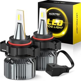 img 4 attached to 💡 AUXITO 5202 LED Fog Light Bulbs - Cool White Super Bright, 6500K, 30W 6000Lumen Per Pair, 5201 PS19W PS24W FF Halogen Bulb DRL Replacement, 30000 Hours Lifespan - Plug and Play, Canbus Error Free - 2Pack