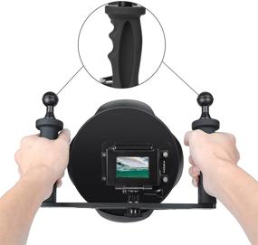 img 2 attached to 📸 SHOOT Official 5.0 Stabilizer Tray Dive Dome Port with 1'' Ball Handle for GoPro HERO7/6/5 Black/Hero (2018): Underwater Photography Snorkeling Scuba Accessories