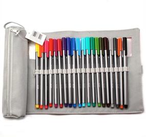 img 1 attached to Staedtler Triplus Fineliners 20 Assorted Colors Set with Pencil Case - 334 Pc20