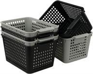 📦 vababa 6-pack plastic storage basket organizer: sturdy, versatile, and space-saving solution for home organization logo