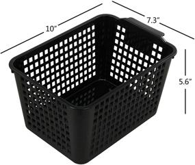 img 2 attached to 📦 Vababa 6-Pack Plastic Storage Basket Organizer: Sturdy, Versatile, and Space-Saving Solution for Home Organization