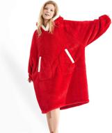 🧥 oversized sherpa blanket sweatshirt - ultra-soft giant hoodie for women, men, kids logo