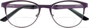 img 4 attached to Bifocal Reading Glasses for Women: Blue Light Blocking & Purple Reader, 2.5 x Magnification