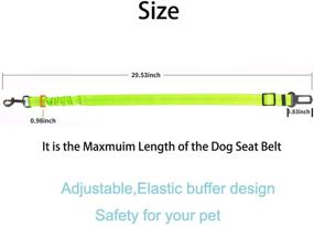 img 2 attached to 🐾 Petpopo Dog Safety Seat Belt: Premium Quality Polyester Fabric, Adjustable, 360° Zinc Alloy Buckle, Elasticized, High Strength, Wear-Resistant & Easy to Install/Wash