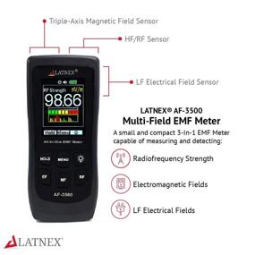 img 2 attached to 📻 LATNEX AF-3500 EMF Meter RF Detector and Reader with Calibration Certificate - Accurate Measurements of RF, Microwaves, 3-Axis Gauss Magnetic Fields, and Electrical Fields ELF