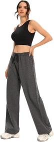 img 3 attached to 👖 CakCton Women's Sweatpants with Pockets - High Waisted Joggers for Yoga, Workout, Lounge - Drawstring Active Casual Sports Pants