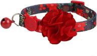 🎄 festive boombone christmas cat collar flower: stylish pet xmas accessories logo