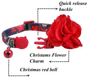 img 3 attached to 🎄 Festive BoomBone Christmas Cat Collar Flower: Stylish Pet Xmas Accessories