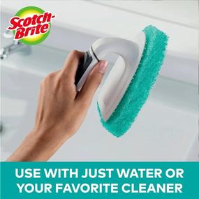 img 1 attached to 🧽 6-Pack of Scotch-Brite Non-Scratch Tub & Tile Scrubber Refill Pads for Effective Cleaning