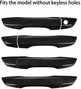 img 3 attached to 🚪 ABS Carbon Fiber Style Door Handle Cover for Honda Civic 10th Gen 2016-2020 (No Keyless Hole)