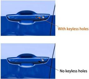 img 2 attached to 🚪 ABS Carbon Fiber Style Door Handle Cover for Honda Civic 10th Gen 2016-2020 (No Keyless Hole)