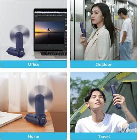 img 2 attached to 🌀 Stay Cool Anywhere with JISULIFE 3 IN 1 Handheld Fan - Portable Pocket Fan with Power Bank & Flashlight