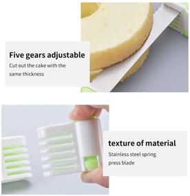 img 2 attached to 🎂 4-Pack DIY Cake Leveler Slicer Cutter | 5 Thickness Layers | Stratification Auxiliary Bread Toast Slice Kitchen Fixator Tool | Pink & Green