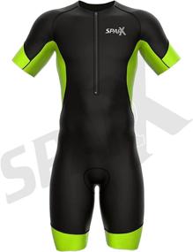 img 2 attached to 🏊 Sparx Elite Комбинезон мужской коротким рукавом для триатлона: комбинезон с рукавами для плавания, велосипеда и бега.