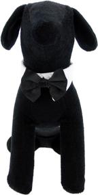 img 1 attached to 🐶 Formal Dog Bow Tie in Black for Large Dogs (Neck Size: 16-19 inches)