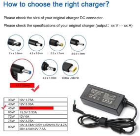 img 2 attached to 🔌 45W AC Adapter Power Supply for HP Pavilion 11 13 15 X360 M3 EliteBook Folio 1040 G1 G2 G3 TouchSmart 11 13 15 15-f009wm 15-f024wm Spectre Ultrabook 13 Stream 13 11 14 Series with 19.5V 2.31A Output