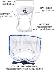 img 3 attached to 🐾 Pet Krewe Sailor Costume: Cute Sailor Cat and Dog Outfit for Small Pets - Perfect for Christmas, Halloween, Parties & Photoshoots - Suitable for Neck Size 10” - 12.5” - Ideal Gift for Dog and Cat Lovers