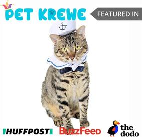 img 1 attached to 🐾 Pet Krewe Sailor Costume: Cute Sailor Cat and Dog Outfit for Small Pets - Perfect for Christmas, Halloween, Parties & Photoshoots - Suitable for Neck Size 10” - 12.5” - Ideal Gift for Dog and Cat Lovers