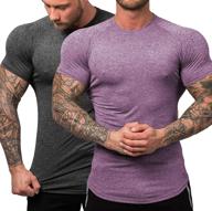 🏋️ urru men's compression workout t-shirts – quick dry baselayer tees for gym training – 2 pack s-xxl logo