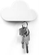 🔑 white cloud magnetic key holder for wall - qtmy (white) логотип