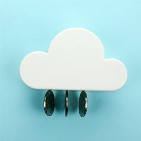 img 2 attached to 🔑 White Cloud Magnetic Key Holder for Wall - QTMY (White)