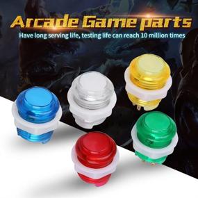 img 2 attached to 🕹️ Arcade LED Button Set - 5PC LED Illuminated Push Buttons with Microswitch for Arcade Game Parts - Multicade - Choose from 5 Vibrant Colors