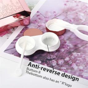 img 1 attached to Portable Contact Lens Case, OFONE Two Pack Cute Contact Lens Box Kit with Mirror & Remover Tool - Travel-Friendly Storage Kit for Contact Lenses