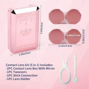 img 2 attached to Portable Contact Lens Case, OFONE Two Pack Cute Contact Lens Box Kit with Mirror & Remover Tool - Travel-Friendly Storage Kit for Contact Lenses