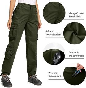 img 2 attached to 👖 Premium Women's Tactical Pants: Versatile Cargo Work Pants with 8 Pockets - Military Army Combat Trousers for Ultimate Performance