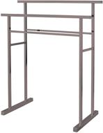 🛁 stylish and sturdy kingston brass scc8248 pedestal steel construction towel rack in brushed nickel - organize and beautify your bathroom décor logo