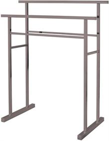 img 2 attached to 🛁 Stylish and Sturdy Kingston Brass SCC8248 Pedestal Steel Construction Towel Rack in Brushed Nickel - Organize and Beautify your Bathroom Décor